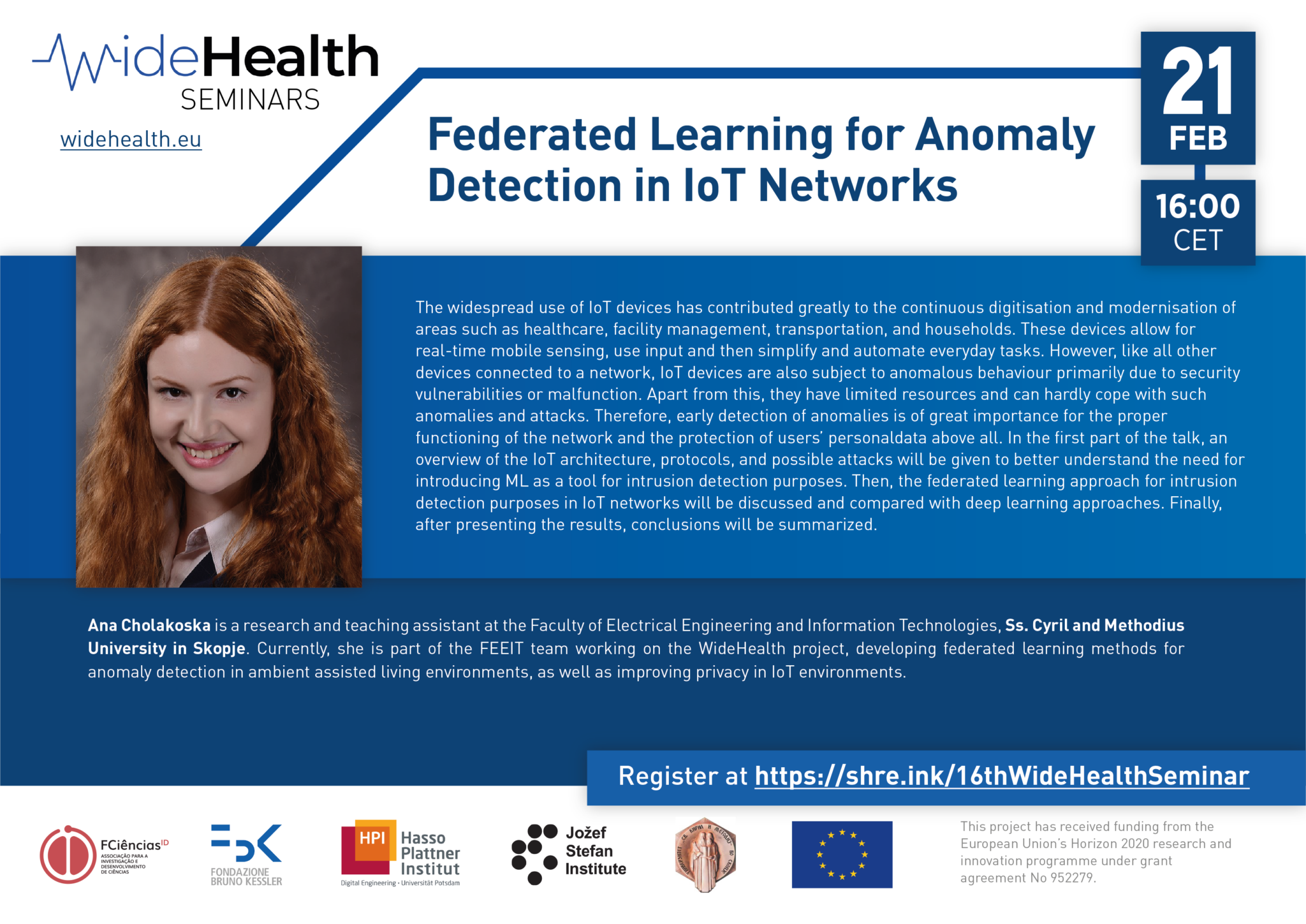 16th Widehealth Seminar Ana Cholakoska Federated Learning For